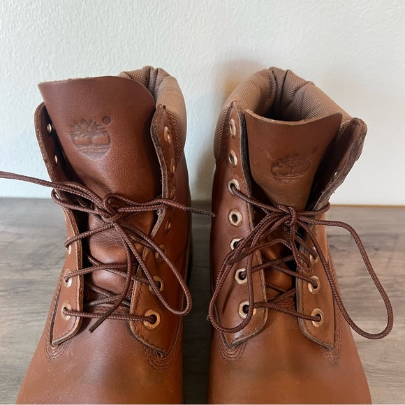 Timberland Men’s Brown Lace Up 6 Inch Leather Waterproof Boots Size 11 - Picture 4 of 11